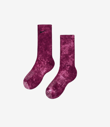 Nike Everyday Plus Cushioned Tie-Dye Crew Socks 2-Pack Beige/Red