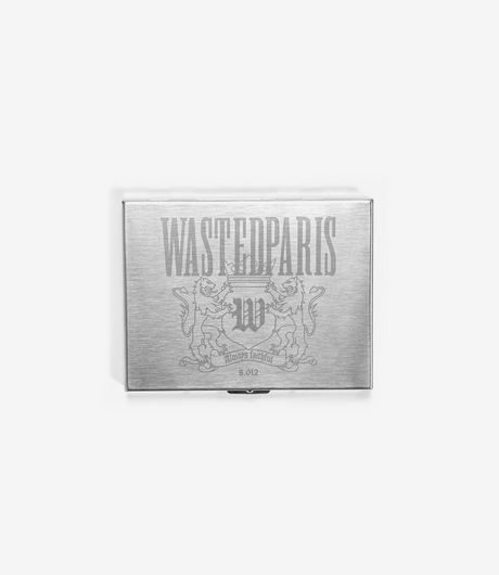 Wasted Paris Crest Metal Cigaret Case Silver