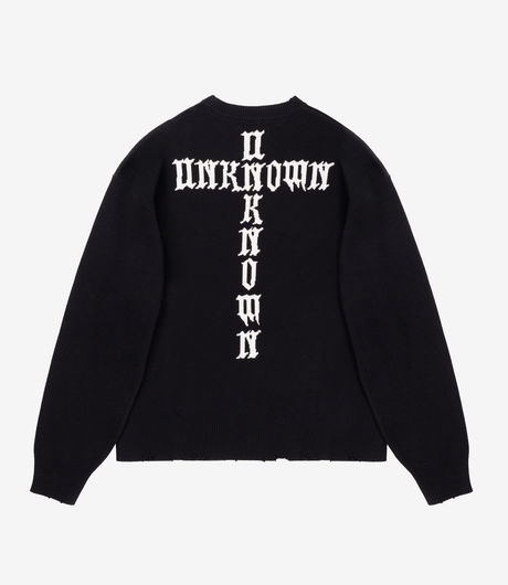 Unknown London Cross Logo Knit Black