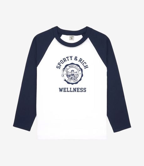 Sporty & Rich California Emblem Soft Baseball Tee White/Dark Navy