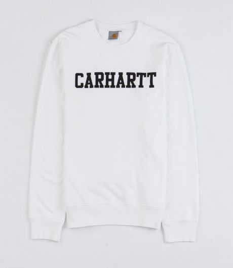 Carhartt College Sweat Cotton Sweat 9,4 oz White/Black