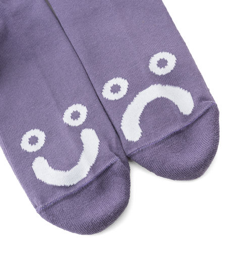 Polar Skate Co Happy Sad Socks Lilac