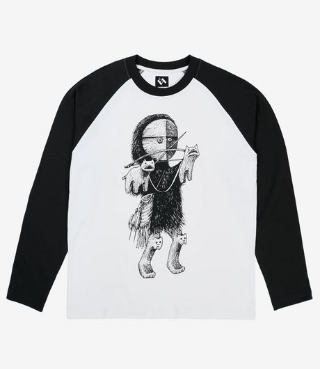 The Trilogy Tapes Siberian Girl Raglan Black/White