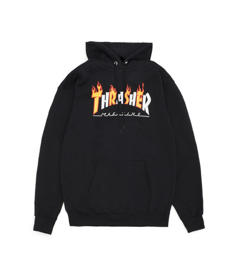 Thrasher Flame Mag Hood Black