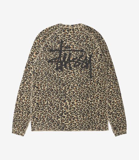 Stussy Raglan Thermal Basic Stock Leopard