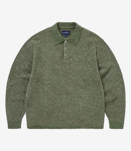 Thisisneverthat Velvet Knit Polo Green