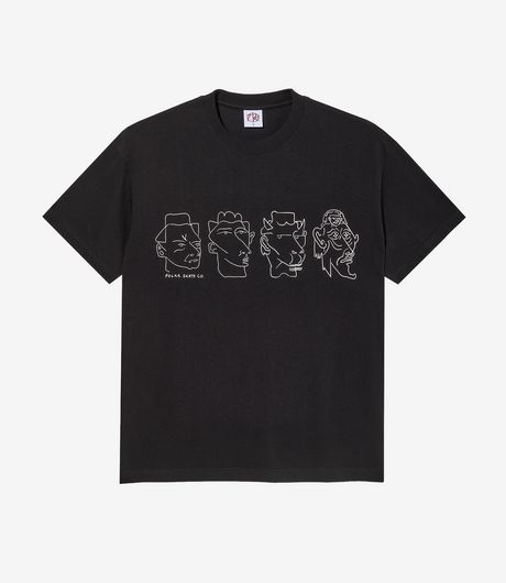 Polar Skate Co 8 Heads Contrast Tee Black/White