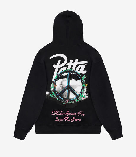 Patta Xerox Peace Boxy Hooded Sweater Black