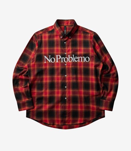 No Problemo Plaid LS Shirt Red