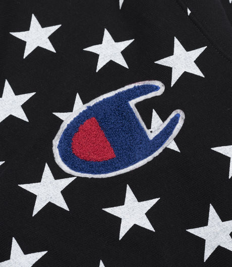 Champion Crewneck Sweatshirt Stars Logo Black