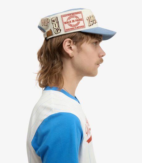 Walk In Paris Courier Patch Cap Blue