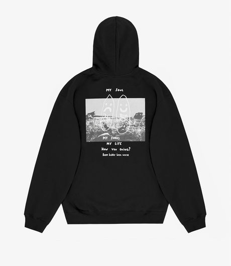 Polar Skate Co Struggle Hoodie Black