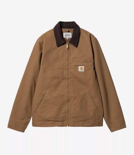 Carhartt WIP Detroit Jacket Summer Dearborn Canvas Hamilton Brown/Tobacco Rinsed