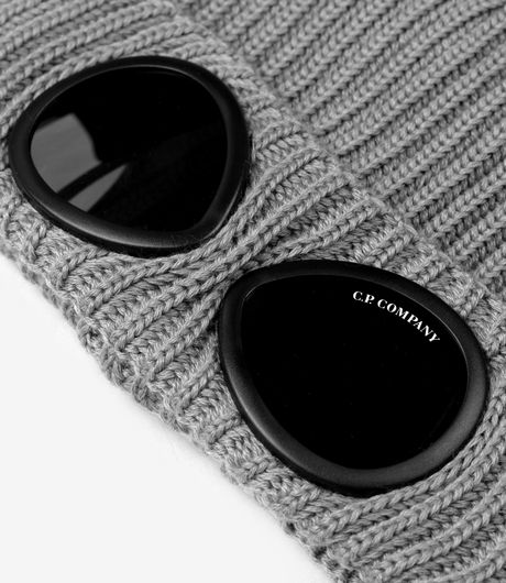 C.P. Company Extrafine Merino Wool Goggle Beanie Moon Melan