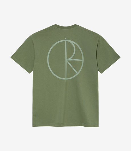 Polar Skate Co Stroke Logo Contrast Tee Moss Green