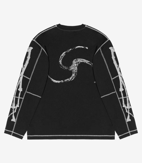 ROA Sticks Stitch Organic Long Sleeve Black