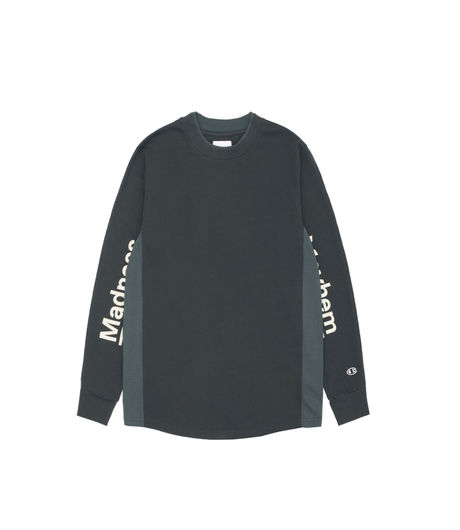 Champion x Wood Wood Henry Long Sleeve T-Shirt Washed Black