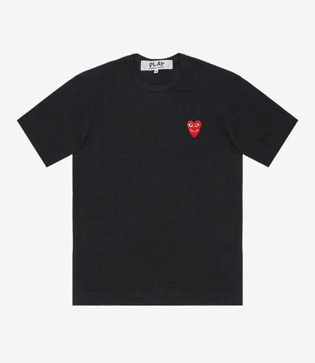 Comme des Garçons Play Overlapping Heart Tee Black
