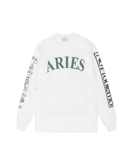 Aries Warriors LS T-Shirt Whte