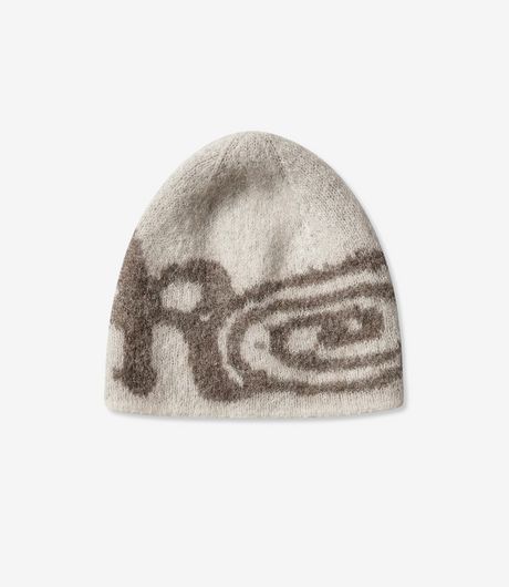ROA Vortex Mohair Beanie White Grey