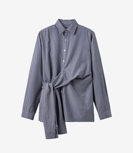 SSSTUFFF 4 Sleeves Button Up Shirt Blue