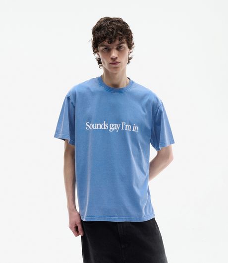 Carne Bollente Simply Sounds Gay T-Shirt Off-Blue