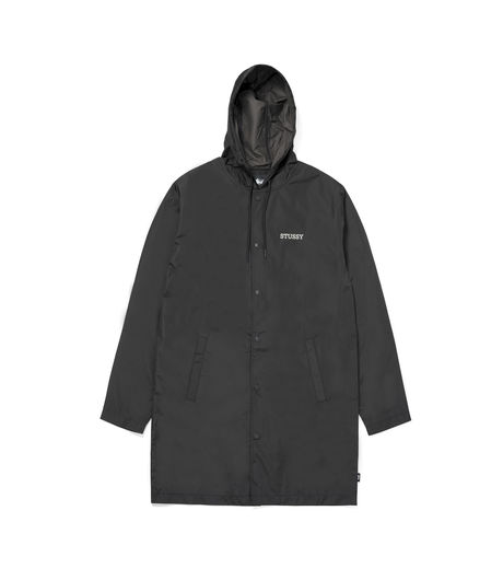 Stussy Tony Long Hooded Coach Jacket Black