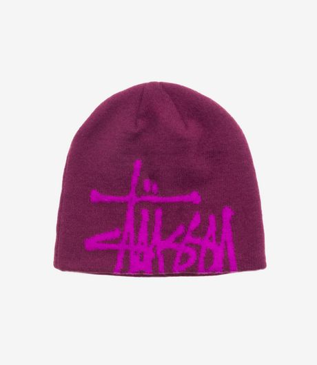 Stussy Brushed Out Basic Skullcap Plum