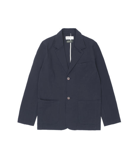 Universal Works Two Button Jacket Seersucker Navy 