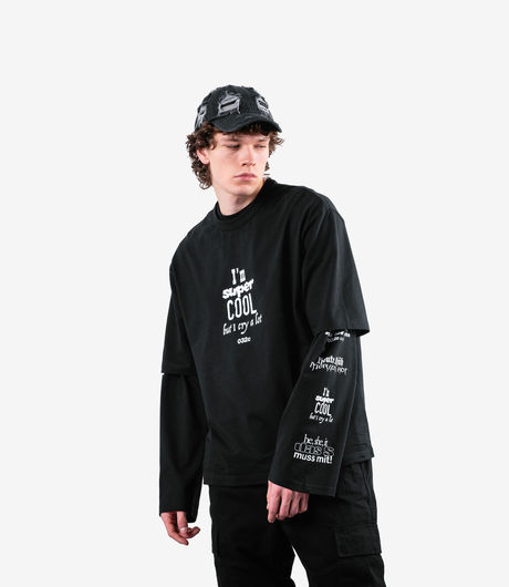 032c 'Cry' Oversized T-Shirt Black