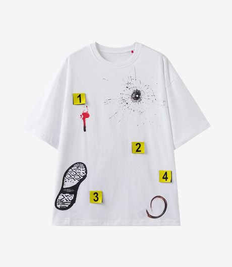SSSTUFFF Crime Scene Tee White