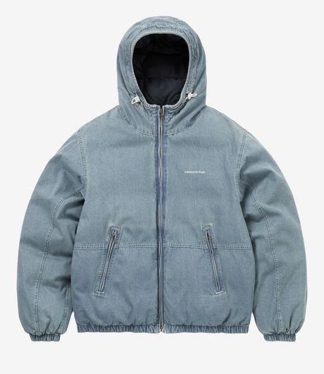 Thisisneverthat Denim Down Puffer Jacket Washed Denim