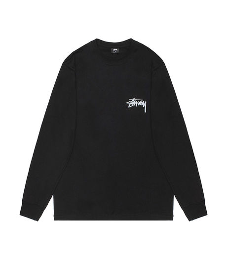 Stussy Spring Weeds Pig. Dyed Ls Tee Black