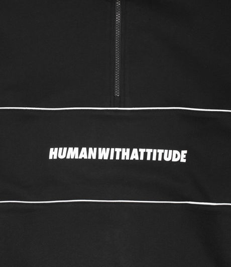 Human With Attitude Reflexion Quarter Zip Sweat Black/3M