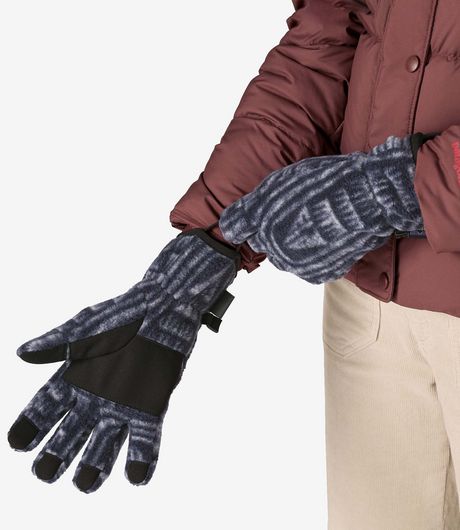 Patagonia Synchilla® Fleece Gloves Flow: Sunken Blue