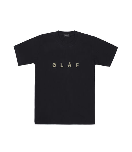 Olaf Hussein ØLÅF Chain Stitch Tee Black/Faded Green