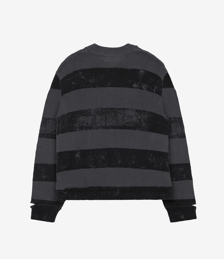 Racer Worldwide Worn Knit Sweater Grey/Black