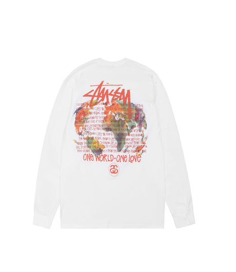Stussy One World LS Tee White