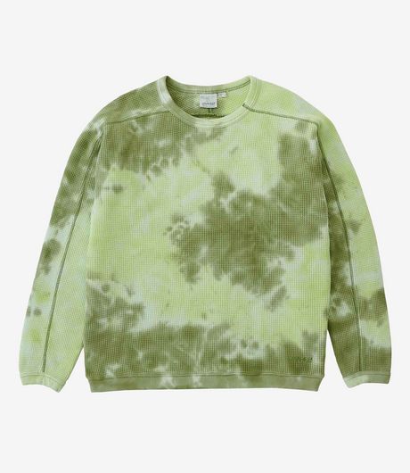 Gramicci Waffle Crew Jade Tie-Dye