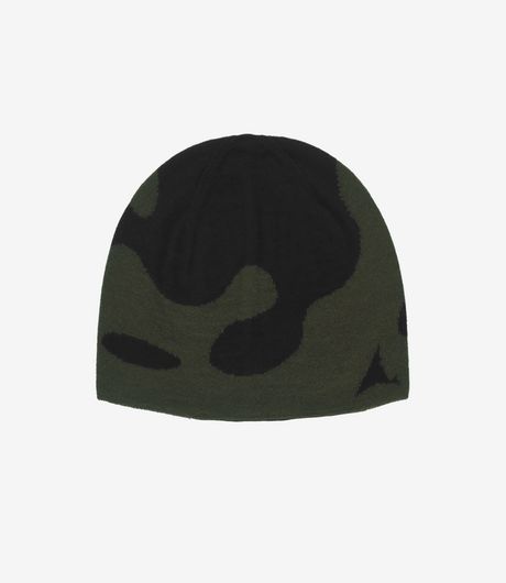 ROA Magma Wool Beanie Dark Green Black