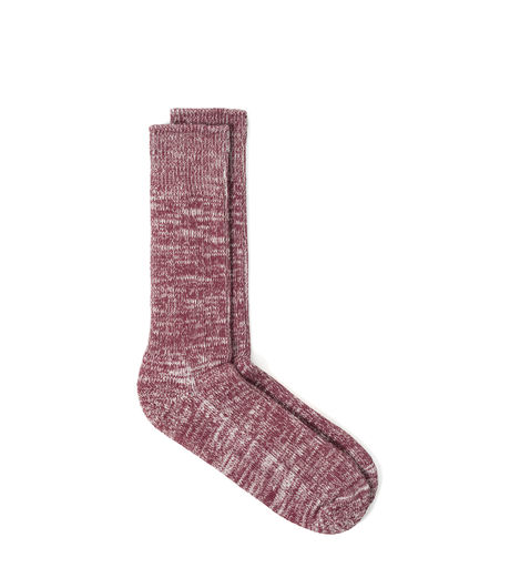 Universal Works Marl Socks Cotton Red