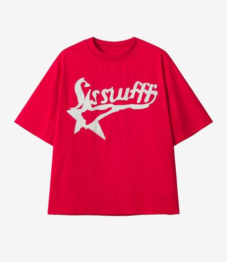 SSSTUFFF Starfff Embroidery Tee Red