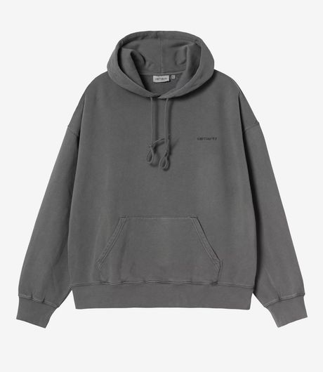Carhartt WIP Hooded Benton Sweat Graphite Garment Dyed