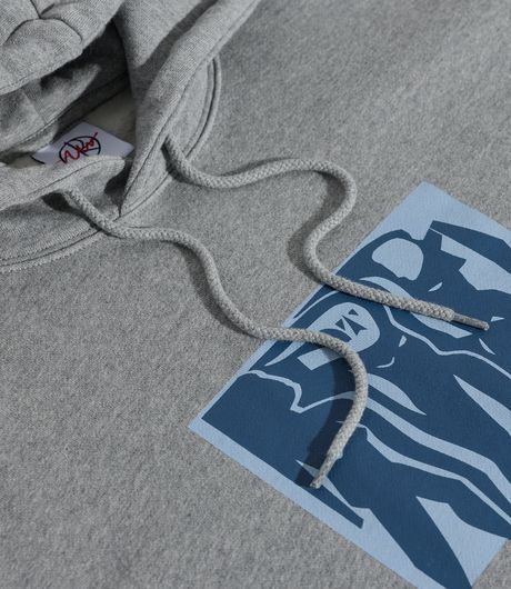 Polar Skate Co Cut Outs Dave Hoodie Heather Grey
