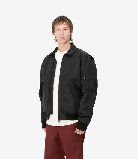 Carhartt WIP Olten Bomber Nylon Twill Black/Turmeric