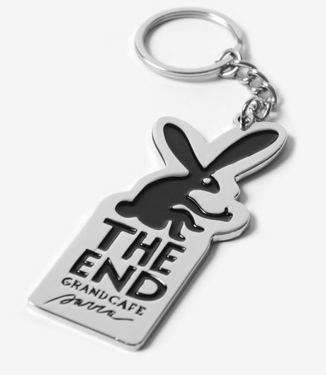 By Parra Grand Cafe Bunny Key Chain Black