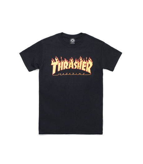 Thrasher Flame Logo T-Shirt Black