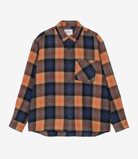 Carhartt WIP L/S Dern Shirt Cotton Herringbone Dern Check Sycamore Tree