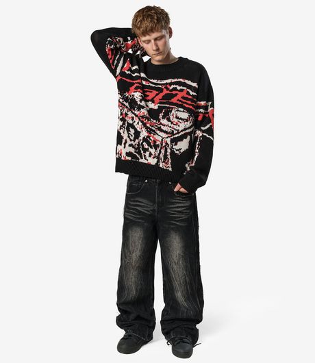Racer Worldwide Knit Sweater Black/Red