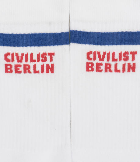 Civilist Logo Socks White/Blue/Red
